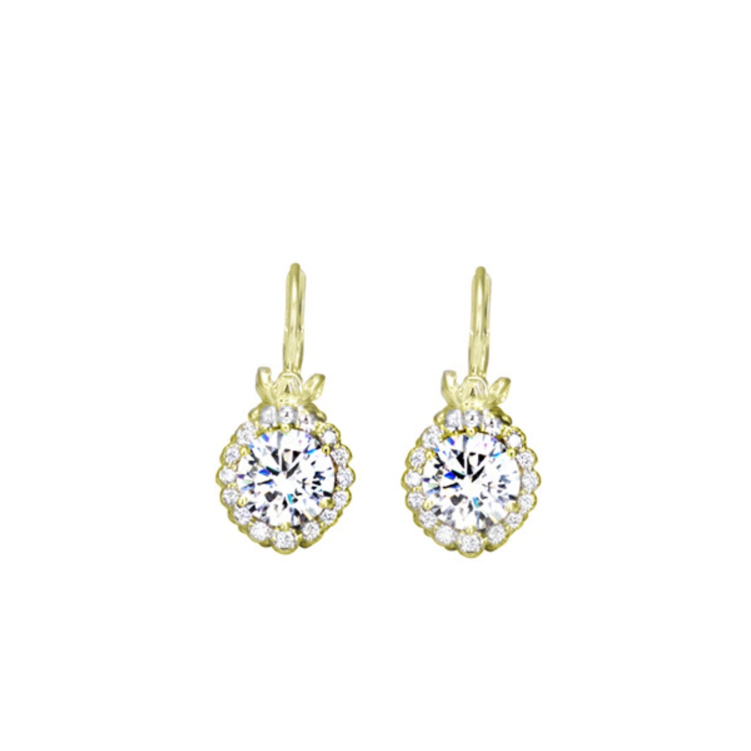 Vahan Halo Diamond Drop Earrings