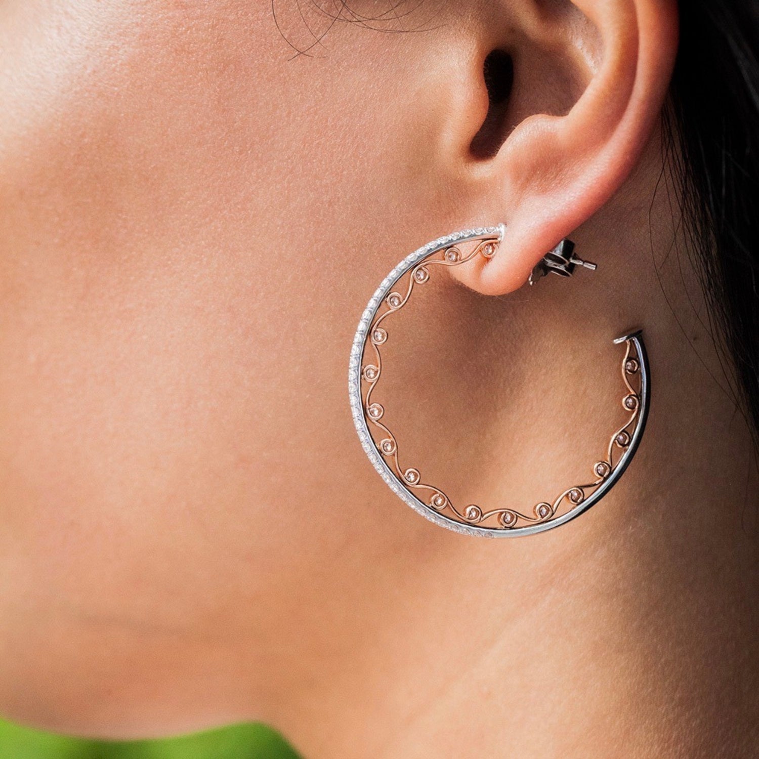 Jack Kelege Oval Hoop Earrings