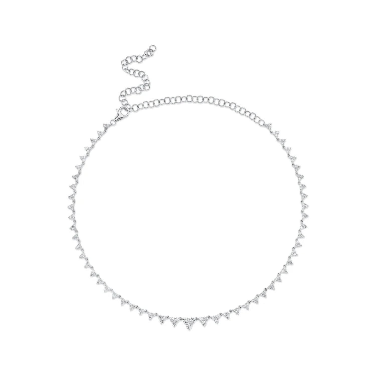 Spiked Diamond Tennis Necklace (7.08 CTW)