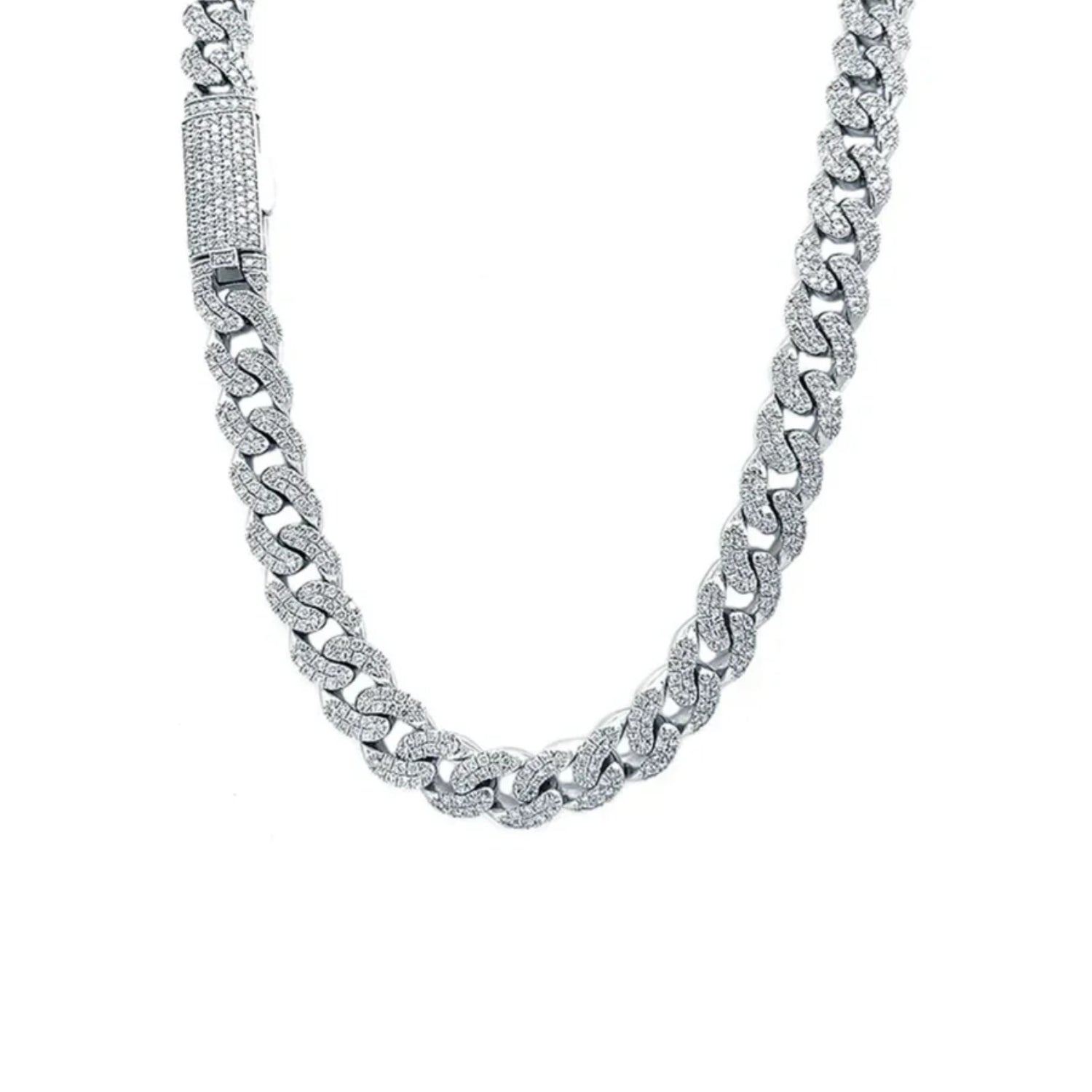 Pave Diamond Cuban Link Necklace