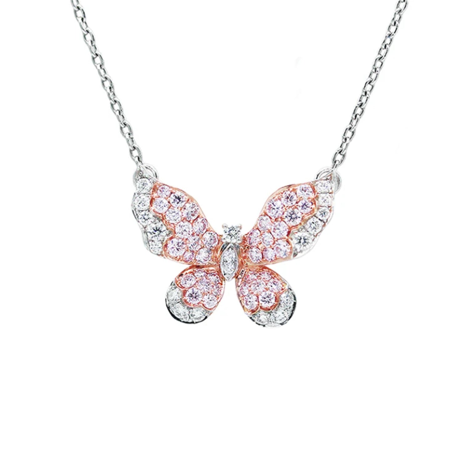 Scott West Butterfly Collection Pink Diamond Pendant