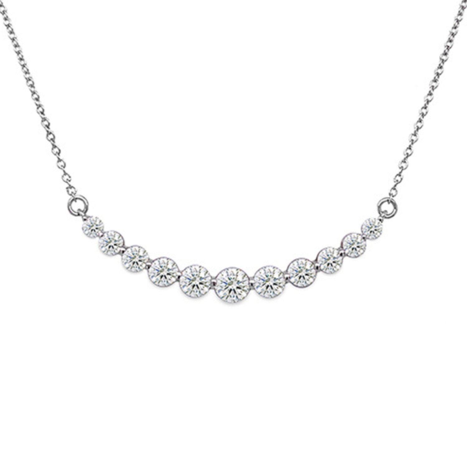 Curved Diamond Necklace