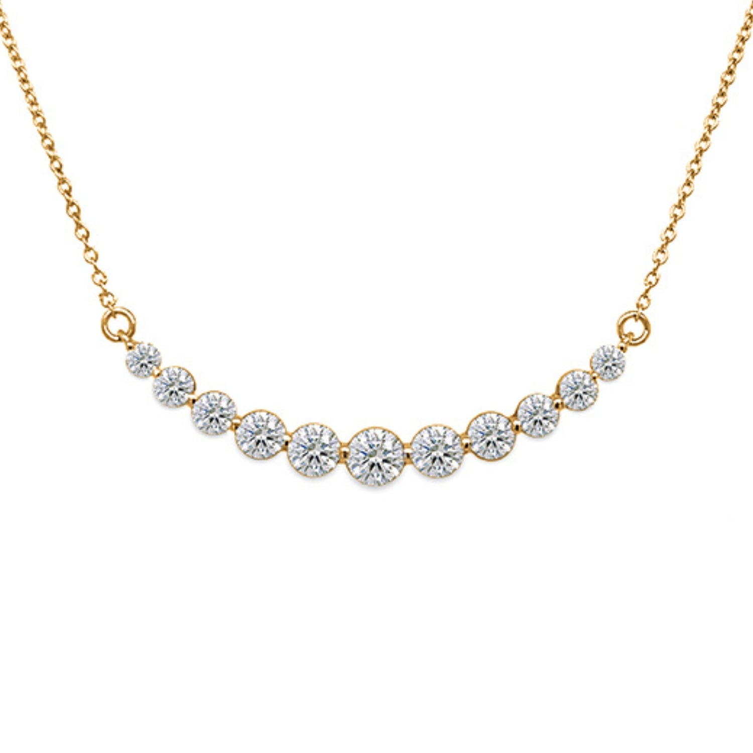 Curved Diamond Necklace