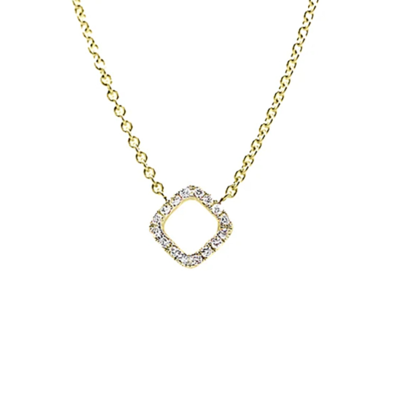 Cushion Shaped Diamond Necklace