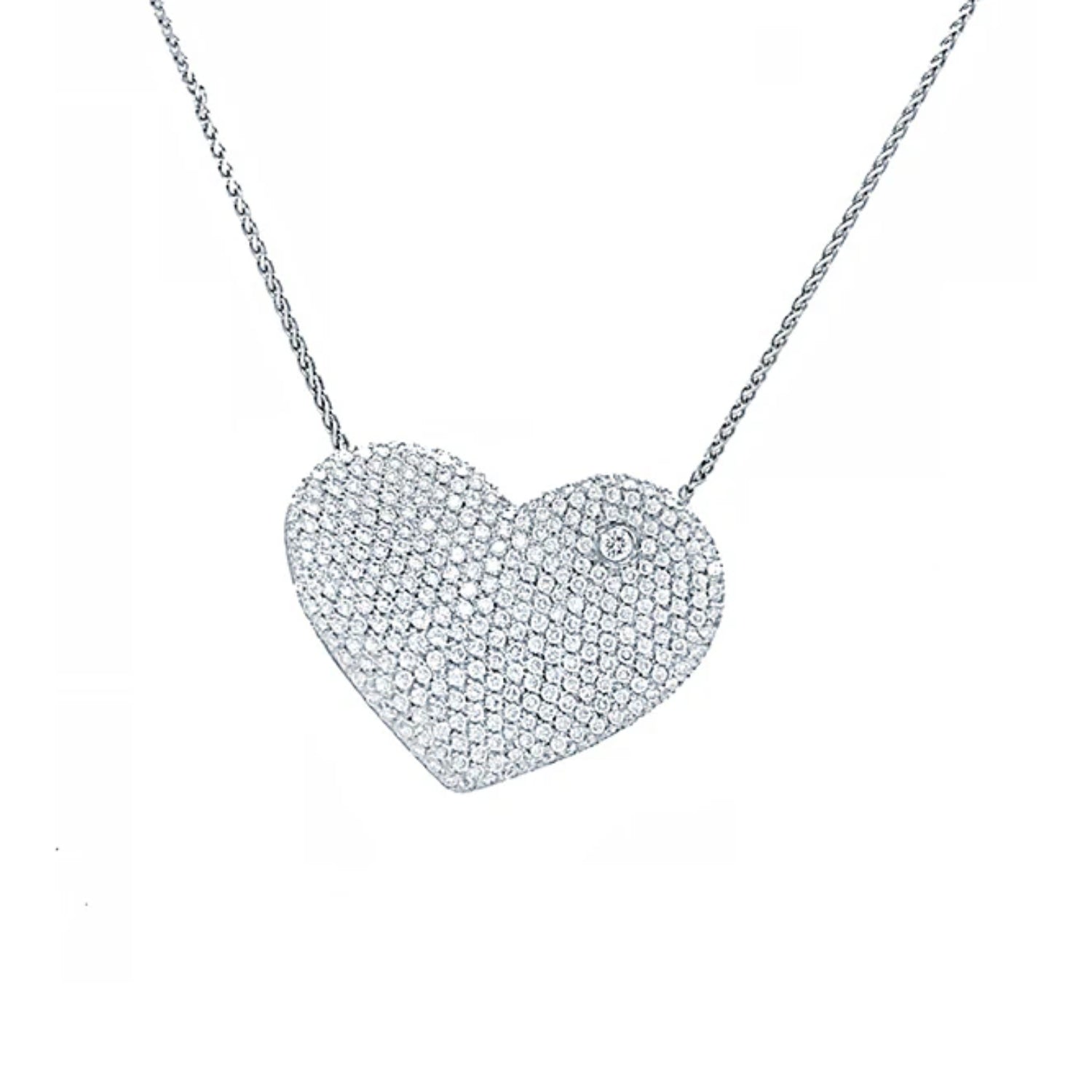 Giorgio Visconti Pave Heart Necklace