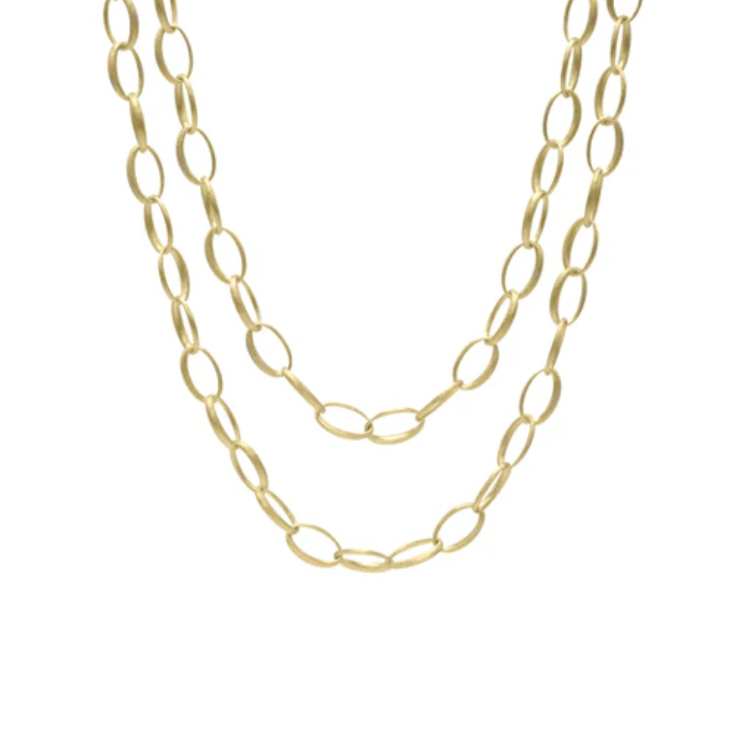 Satin Oval Link Necklace