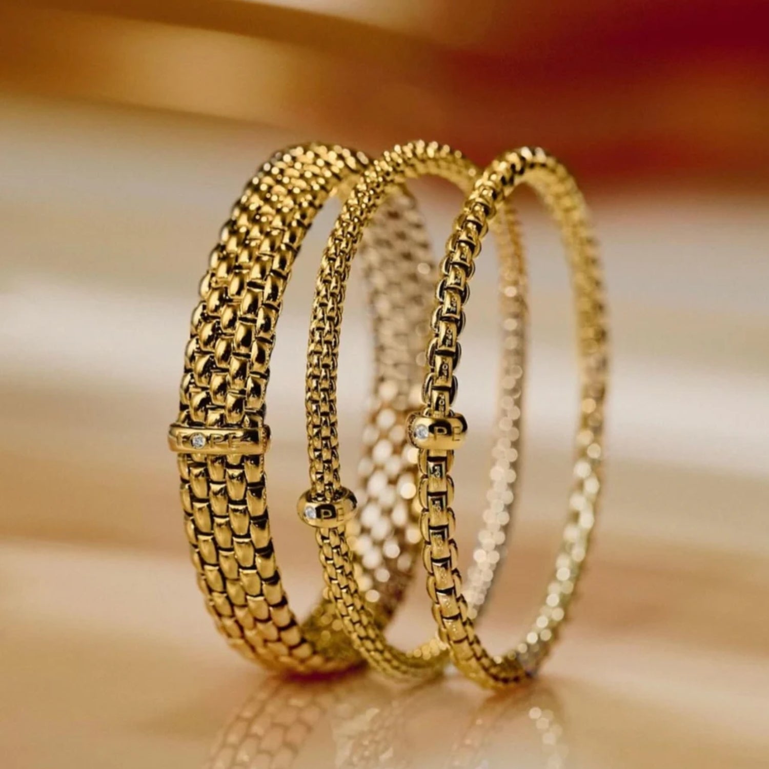 FOPE  Panorama Collection Yellow Gold Flexit Bracelet