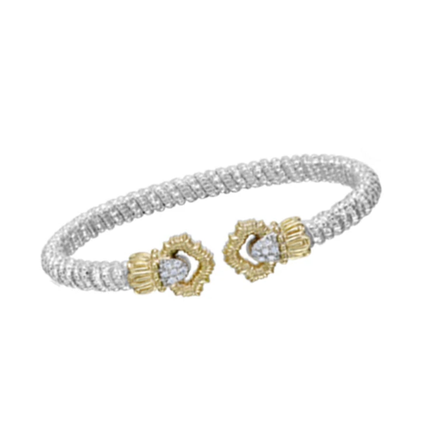 Vahan Gold & Sterling Silver Oval Bangle