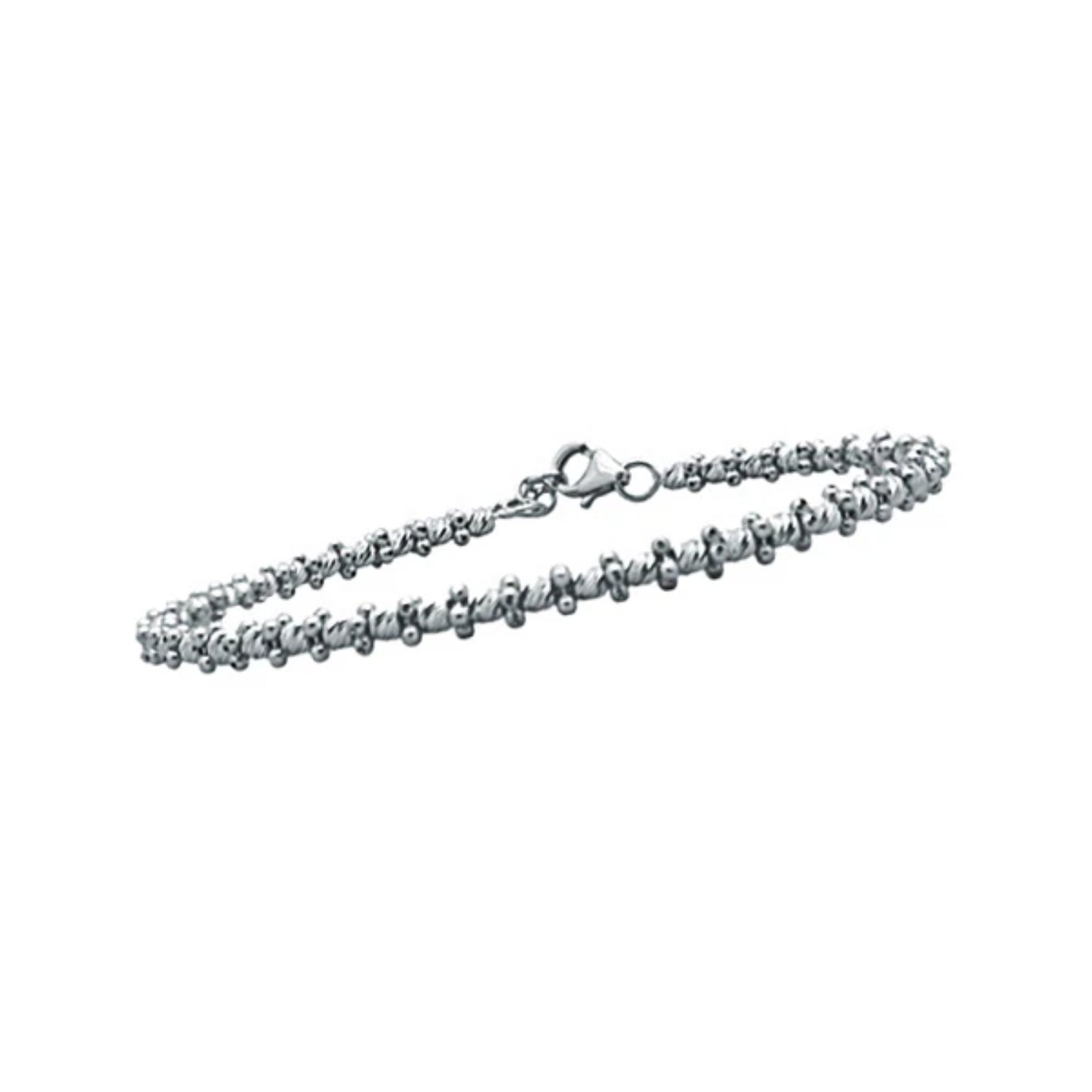 14K Gold Bead Stackable Bangle Bracelet Howard Fine Jewellers White GOLD