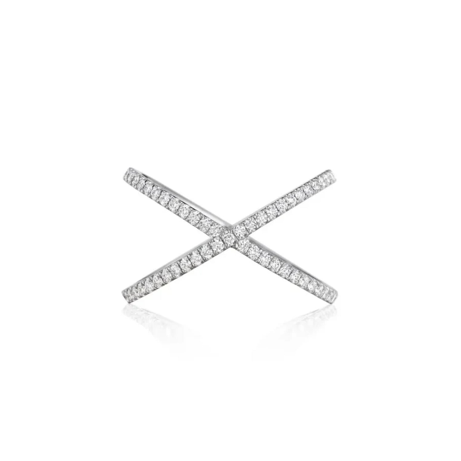 Henri Daussi Criss Cross Diamond Ring