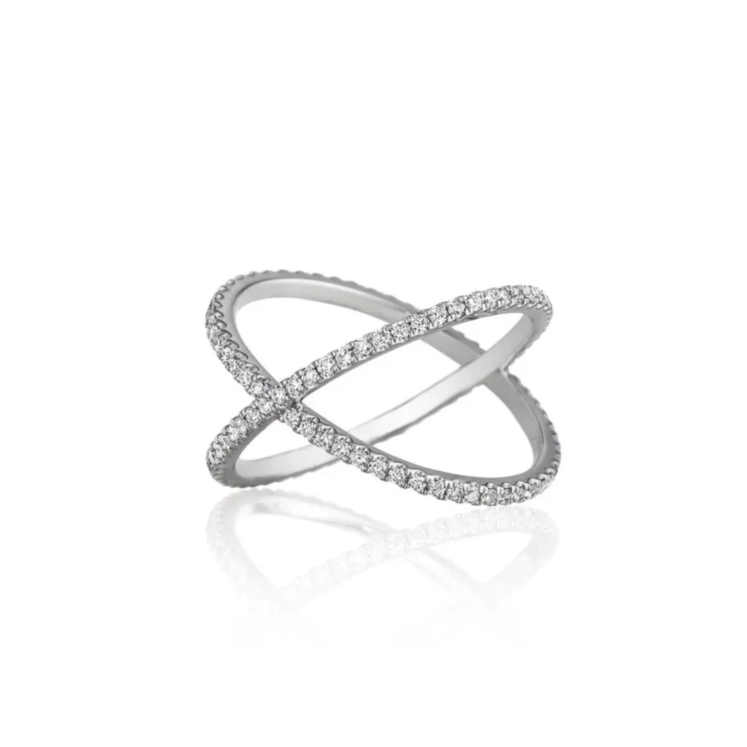 Henri Daussi Criss Cross Diamond Ring