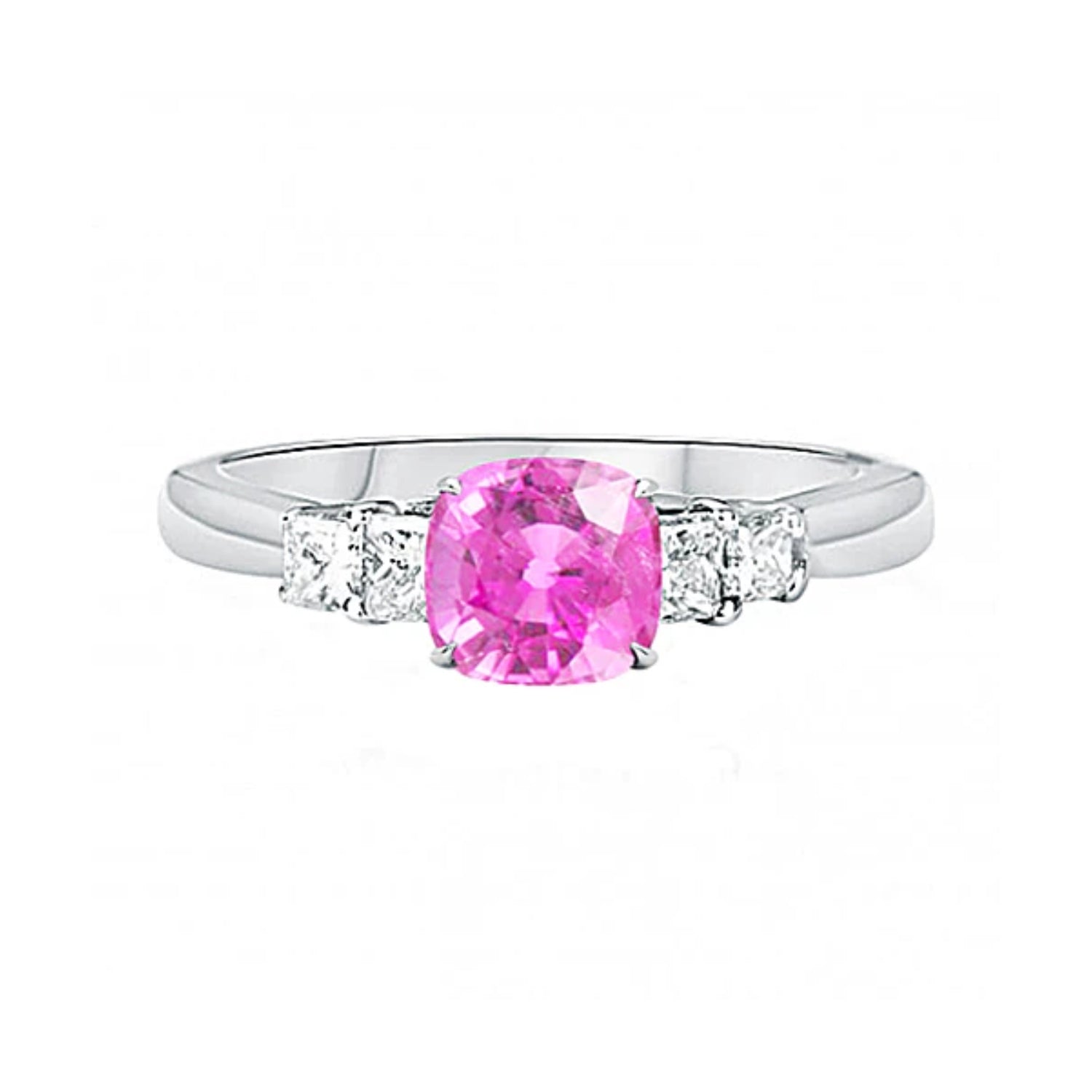 Rubellite Gemstone & Diamond Ring