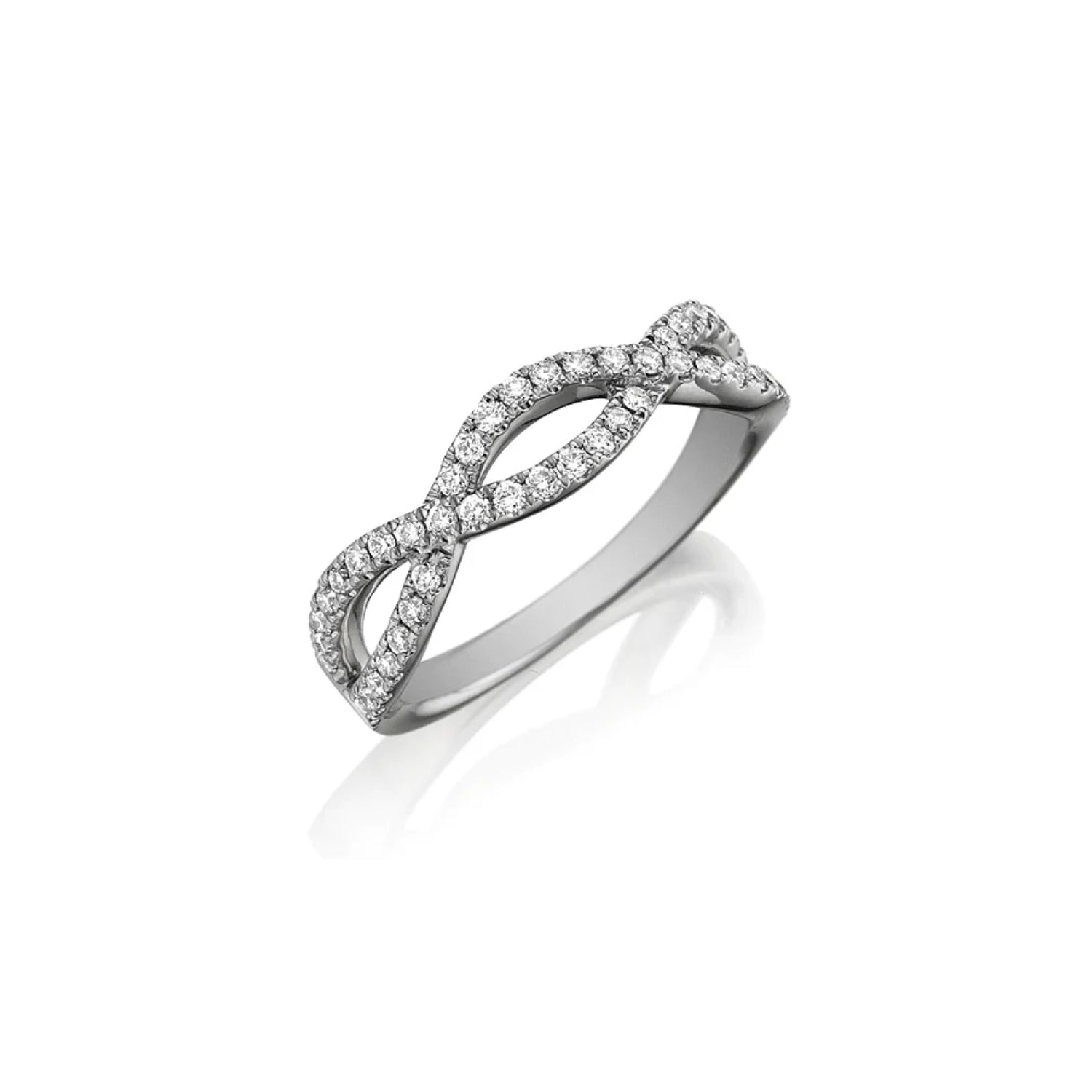 Henri daussi Twist Diamond Wedding Band