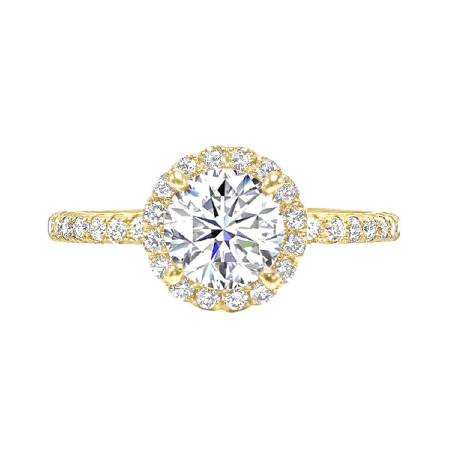 HOWARD Collection Chloe Halo Round Engagement Ring