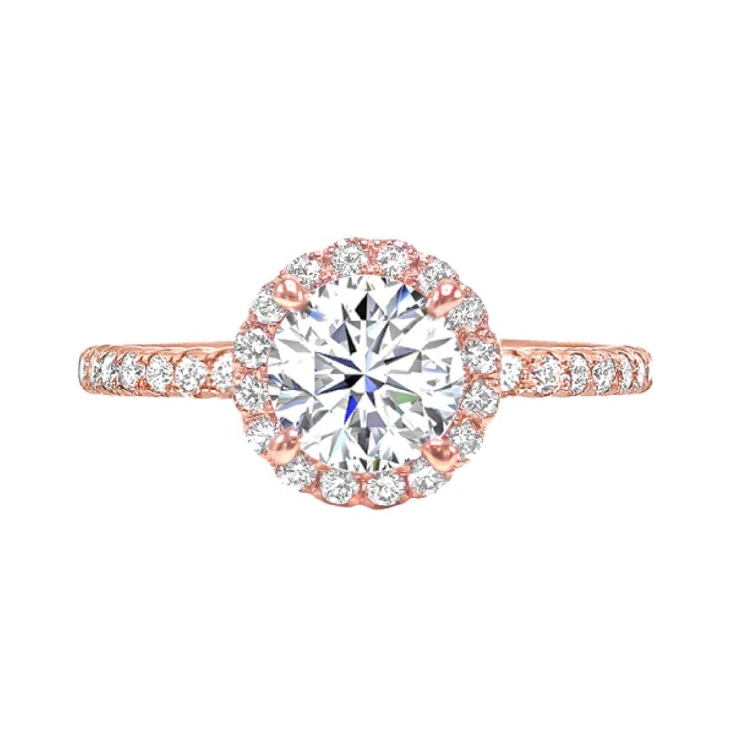 HOWARD Collection Chloe Halo Round Engagement Ring