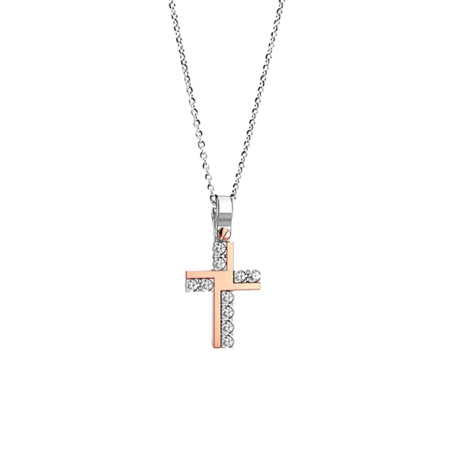 Zancan Rose Gold Cross Necklace