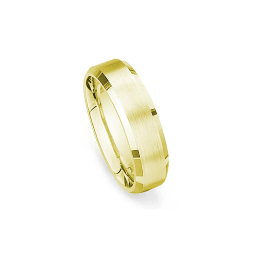 Men's Custom Bevelled Wedding Band - Main Image