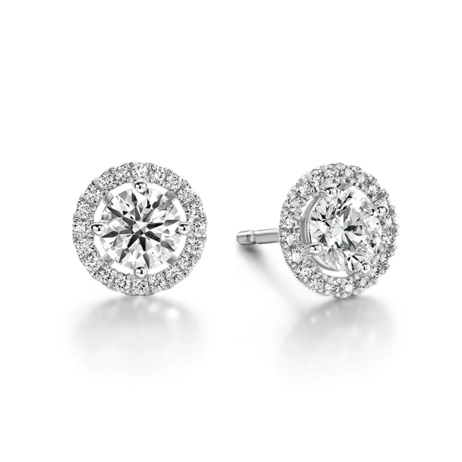 Hearts On Fire Joy Halo Diamond Stud Earrings