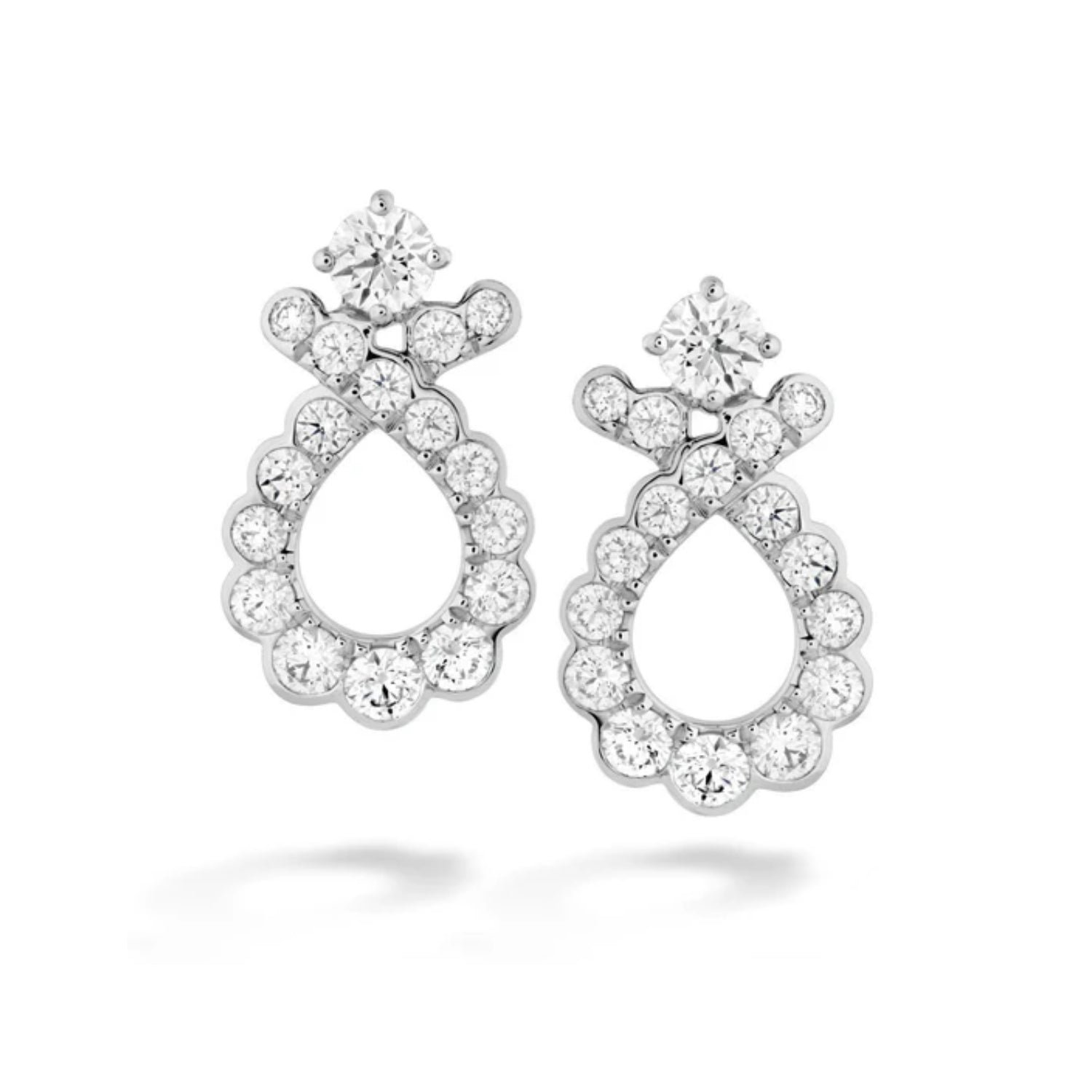 Hearts On Fire Aerial Regal Scroll Diamond Drop Earrings