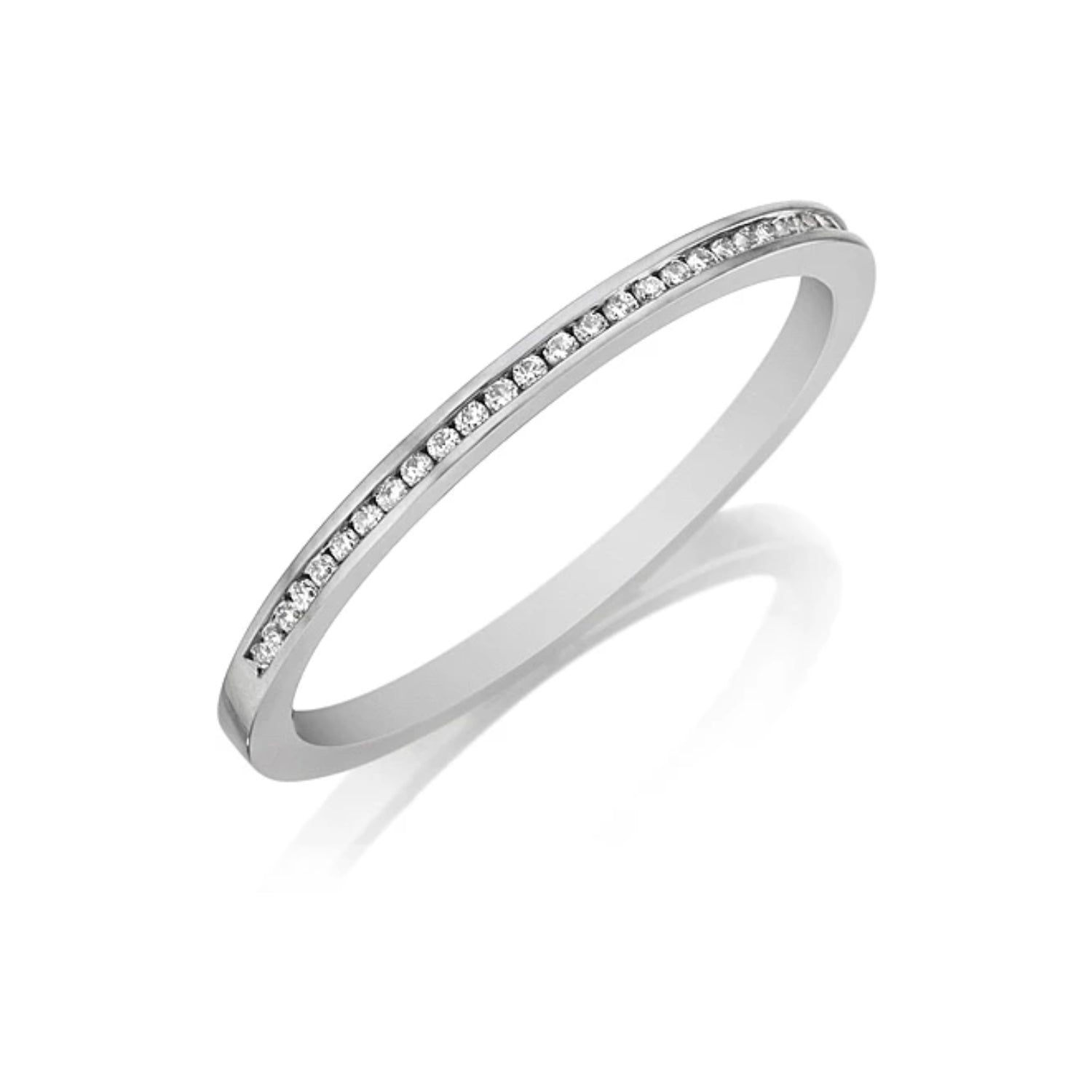 Henri Daussi Channel Set Diamond Wedding Band