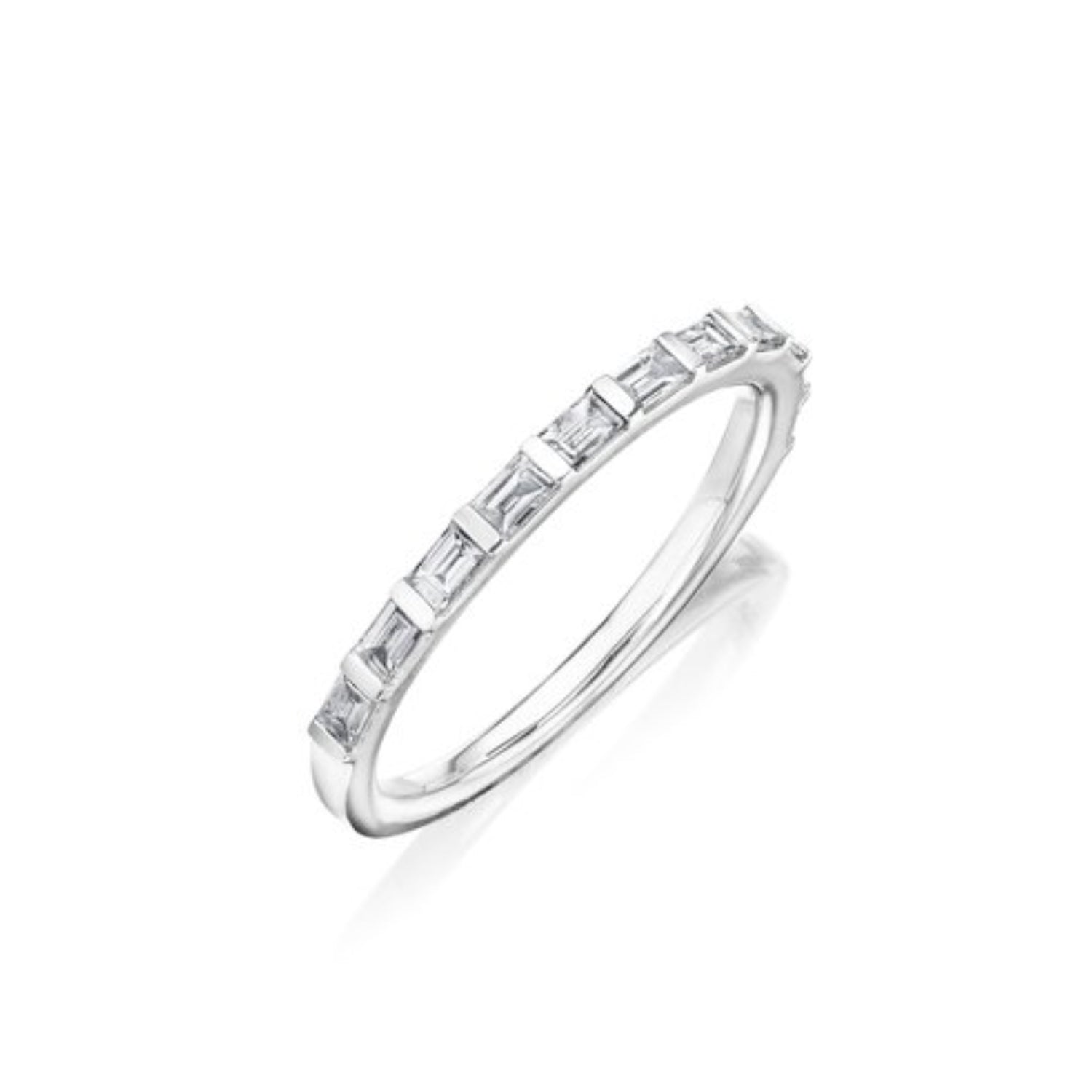 Henri Daussi Baguette Diamond Wedding Band