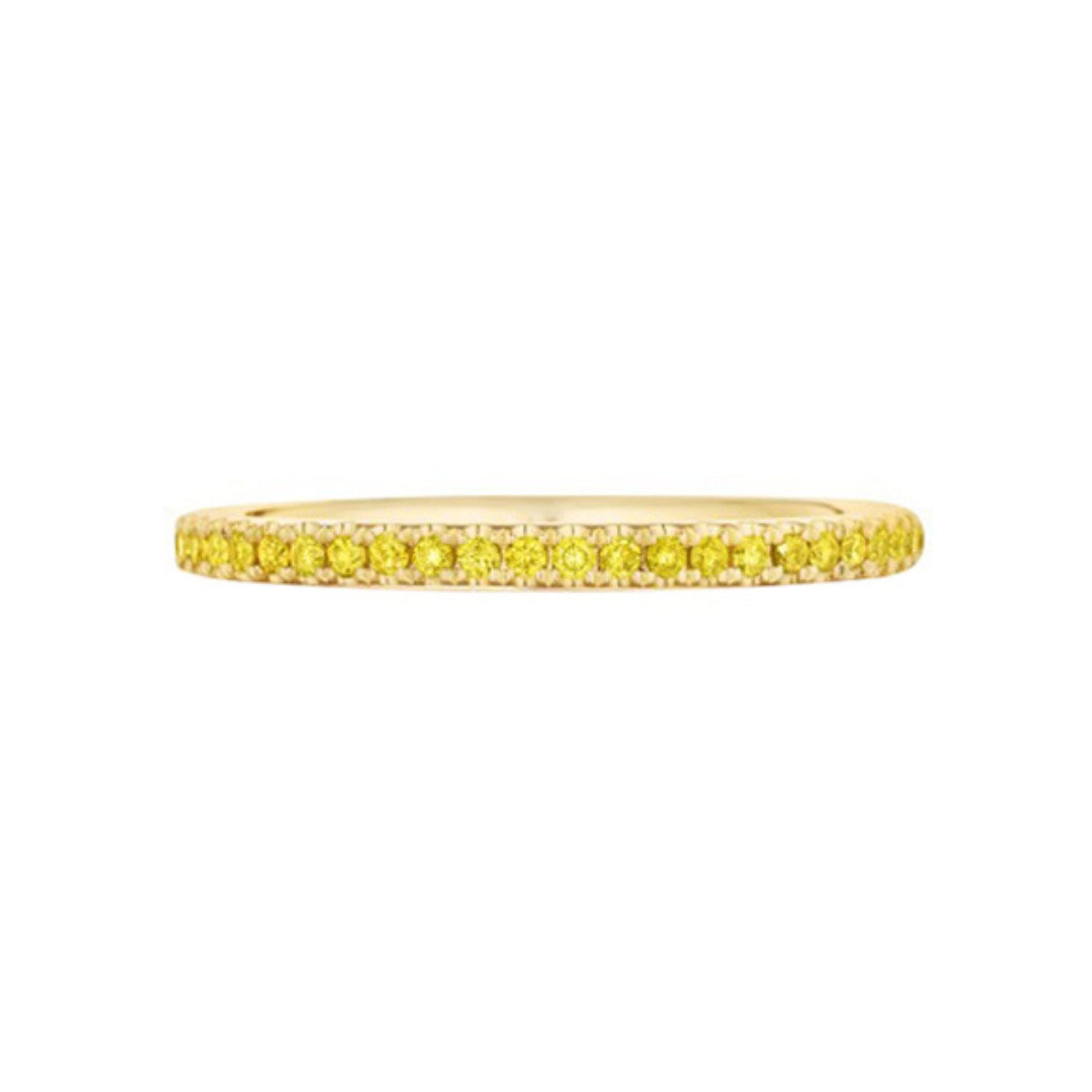 Henri Daussi Yellow Diamond Eternity Wedding Band