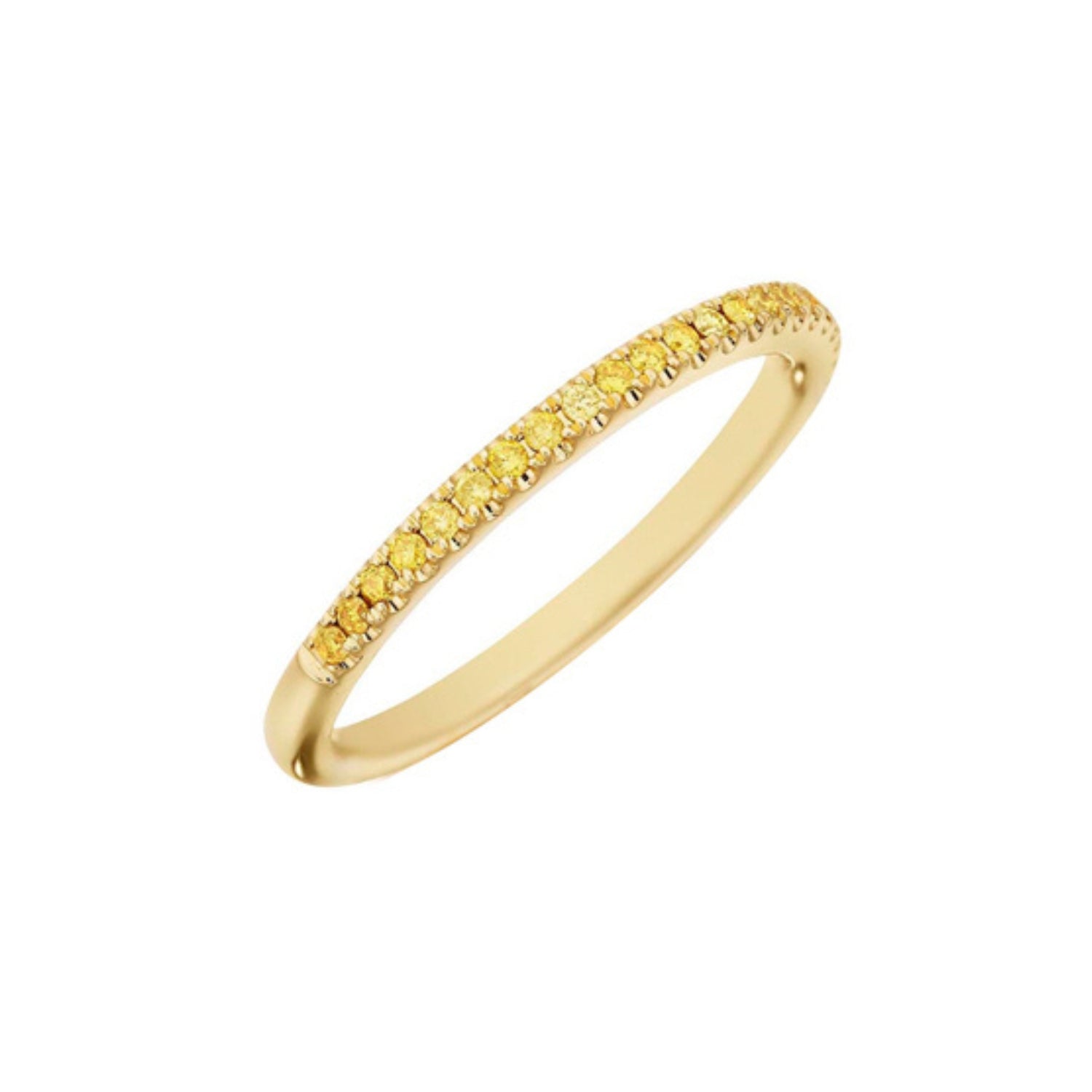 Henri Daussi Yellow Diamond Eternity Wedding Band