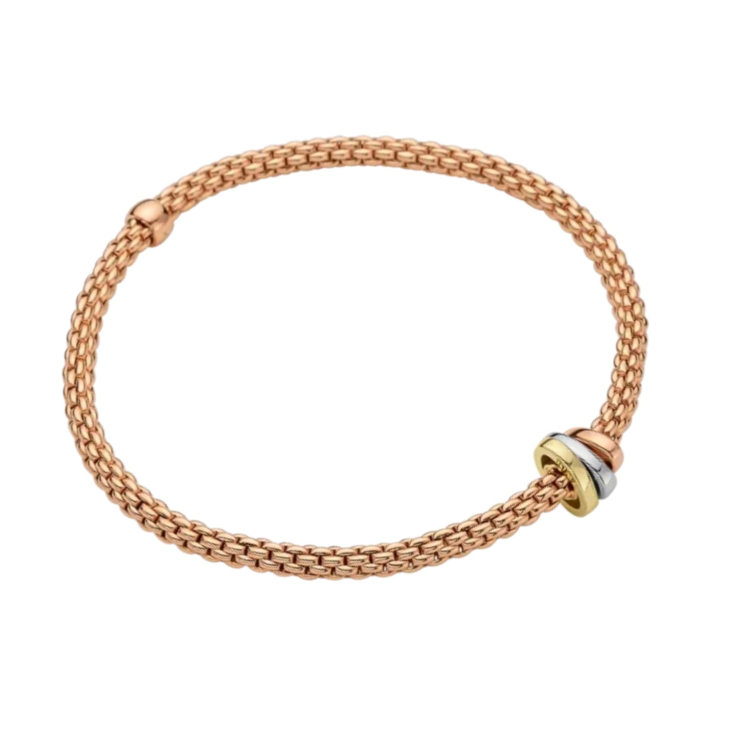 FOPE Prima Collection Tri-Gold Rondel Bracelet