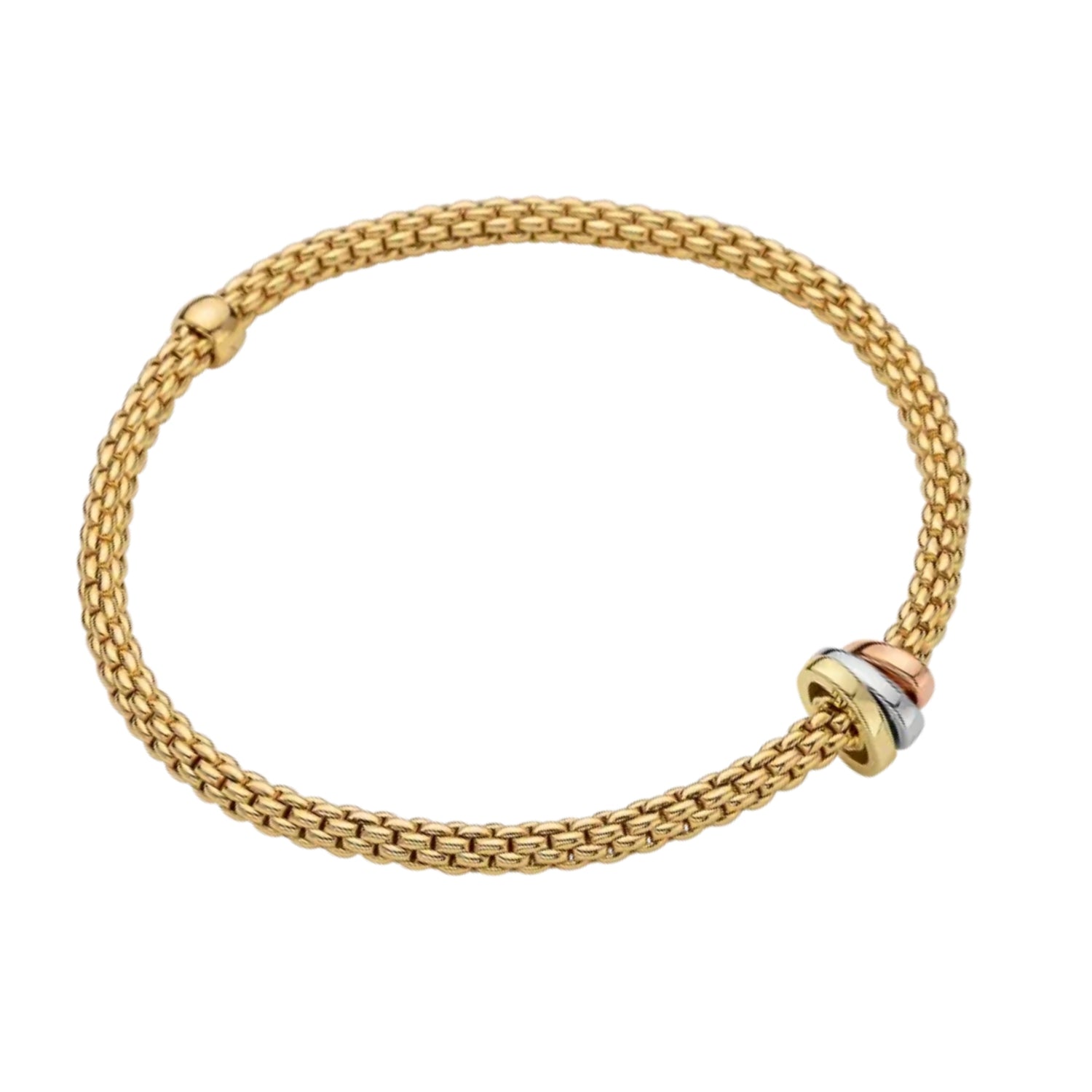 FOPE Prima Collection Tri-Gold Rondel Bracelet