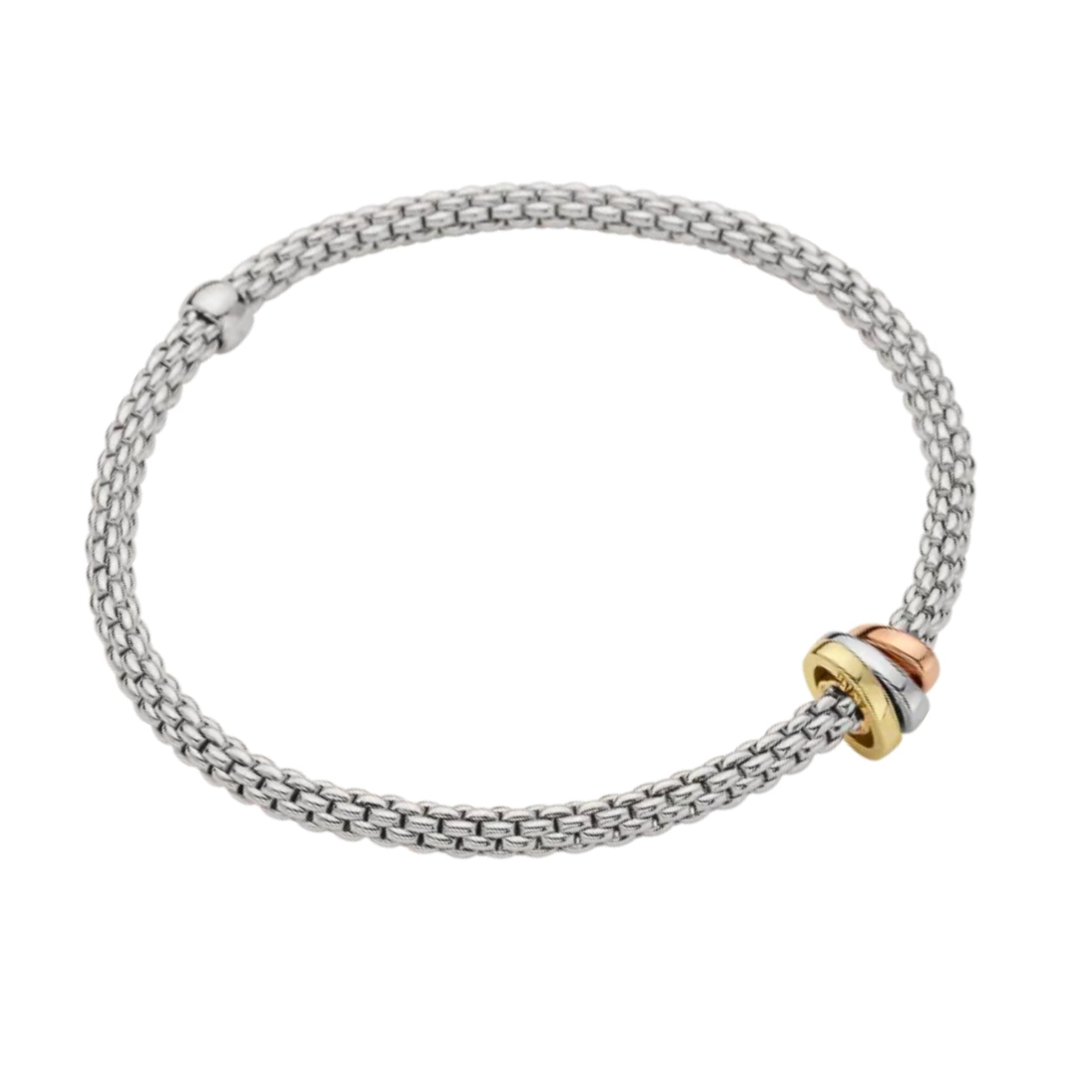 FOPE Prima Collection Tri-Gold Rondel Bracelet