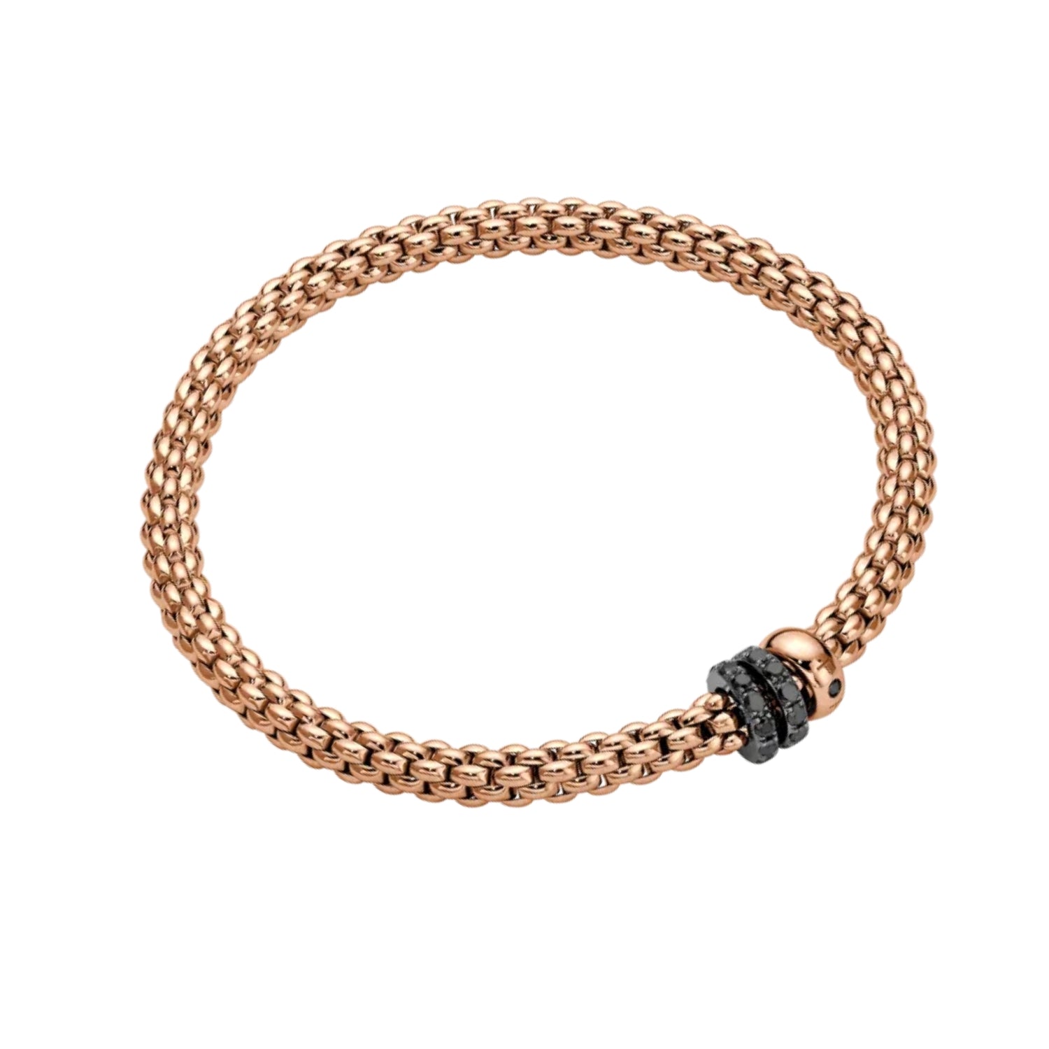 FOPE Solo Collection Black Diamond Rondel Bracelet