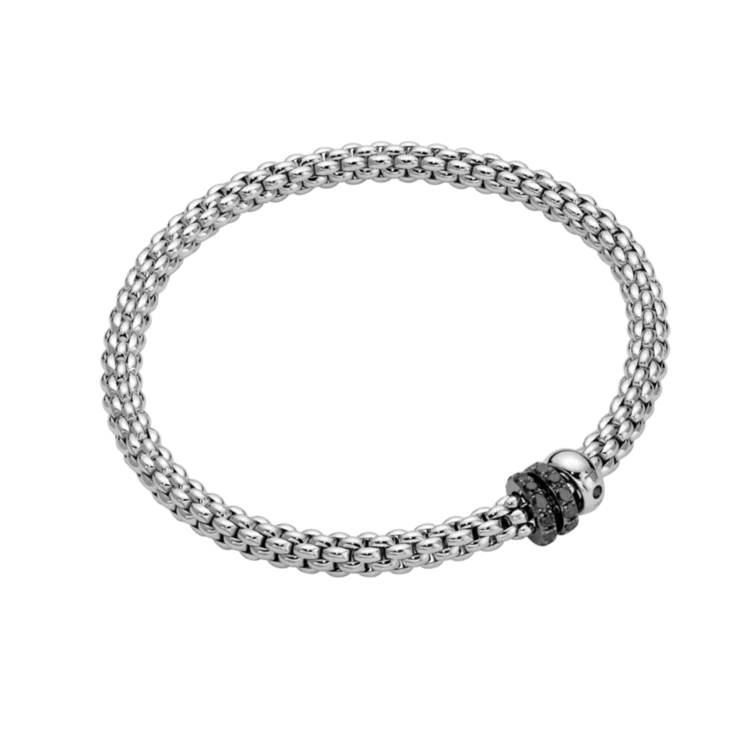 FOPE Solo Collection Black Diamond Rondel Bracelet