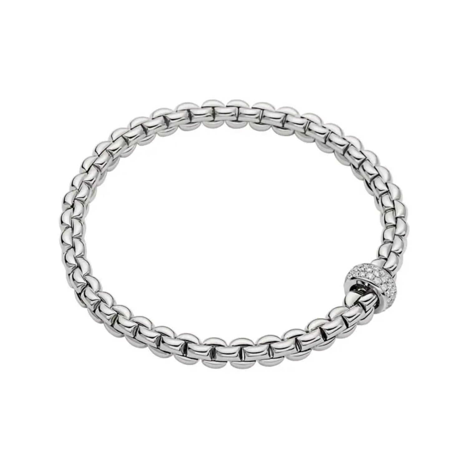 FOPE Eka Collection Pave Diamond Rondel Bracelet