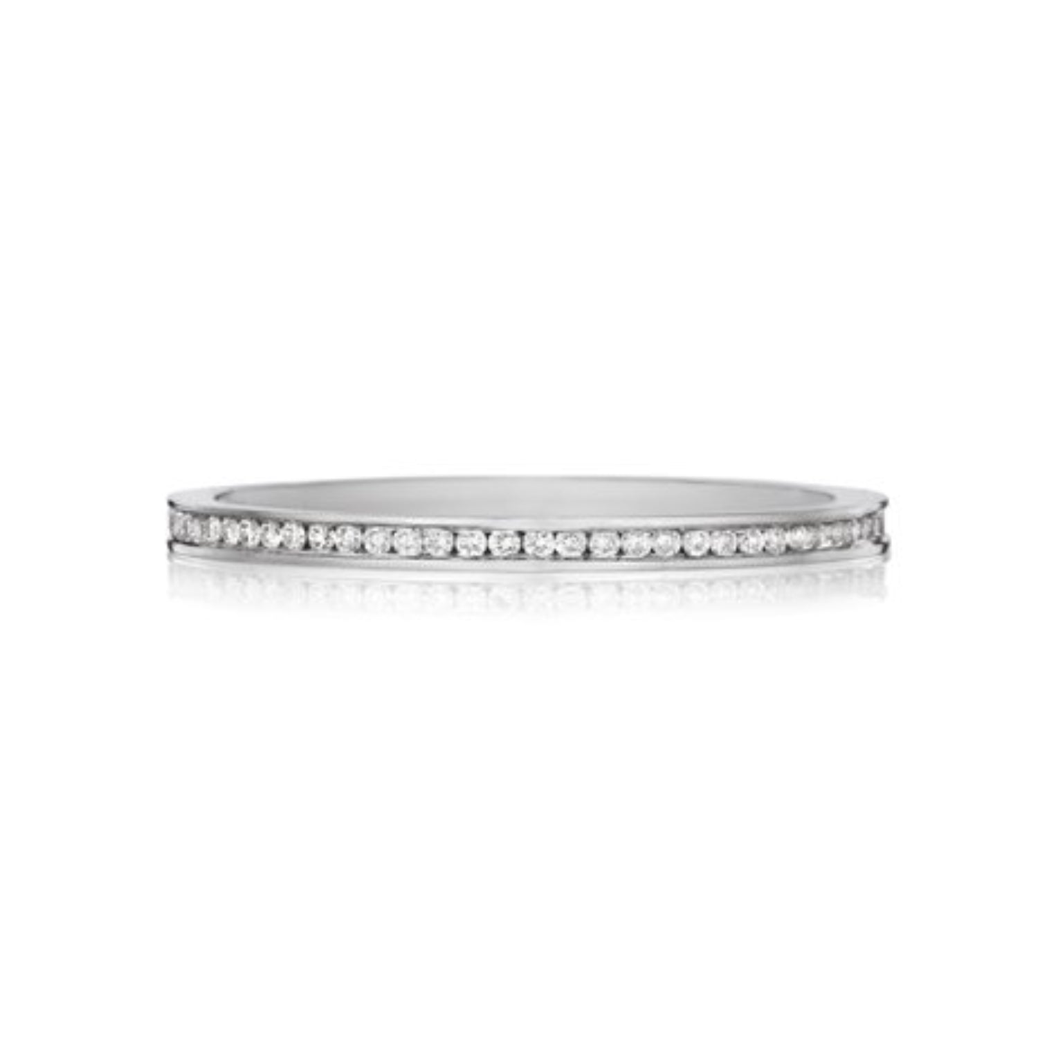 Henri Daussi Channel Set Diamond Wedding Band