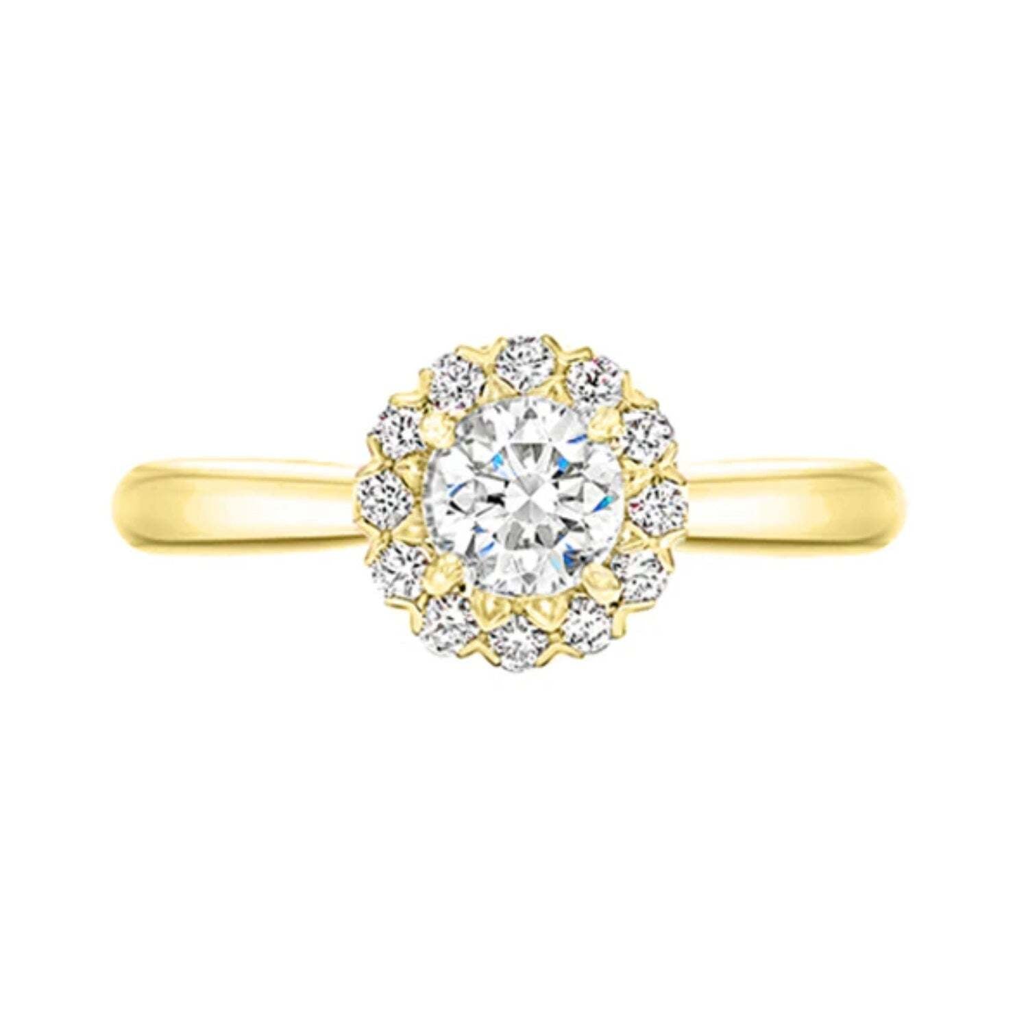 HOWARD Line Eva Round Halo Engagement Ring