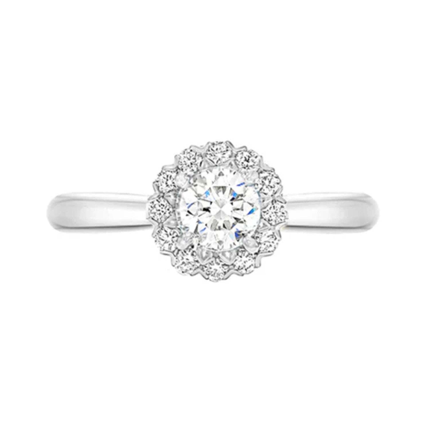 HOWARD Line Eva Round Halo Engagement Ring