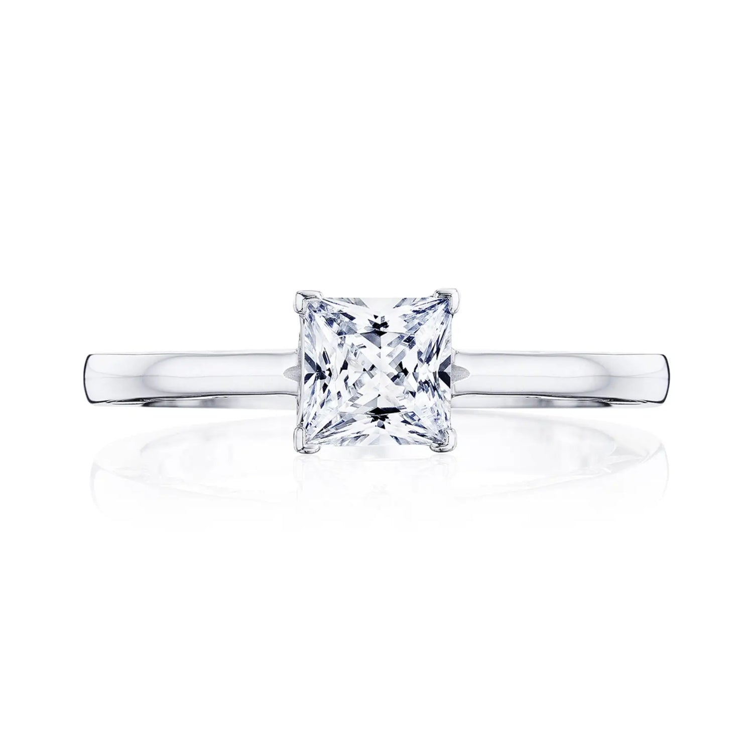 Tacori Coastal Crescent Princess Diamond Solitaire Engagement Ring