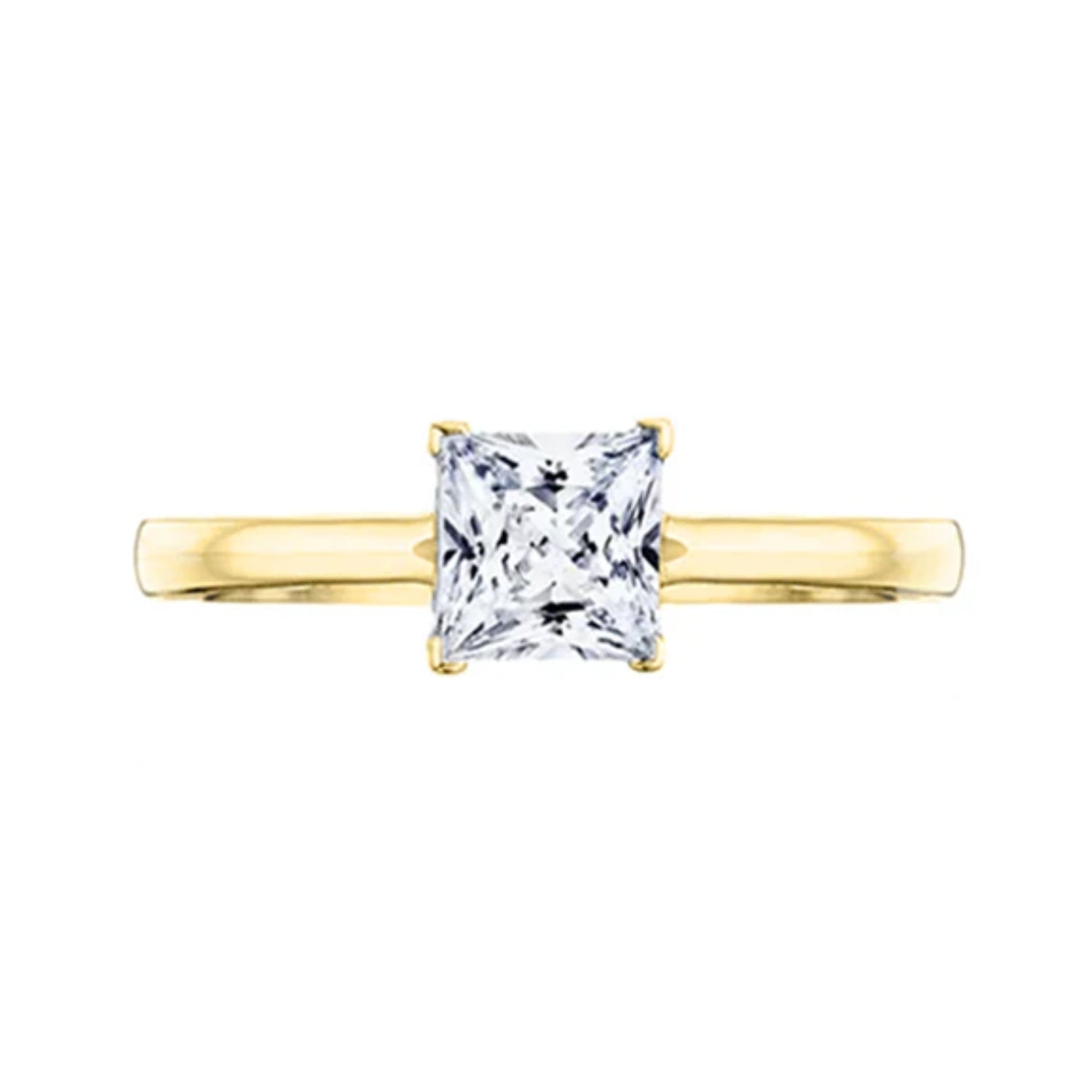 Tacori Coastal Crescent Princess Diamond Solitaire Engagement Ring