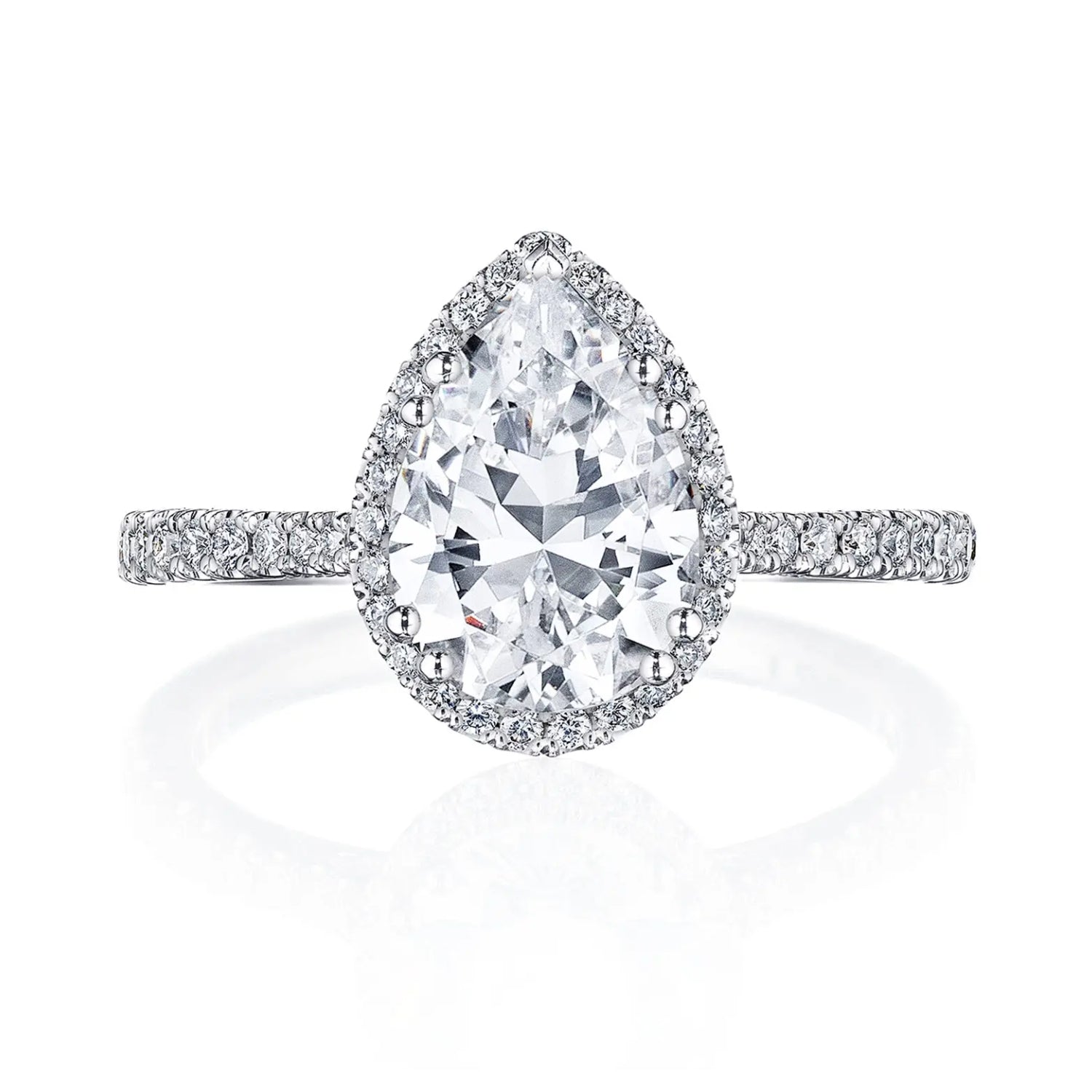 Tacori Halo Pear Engagement Ring