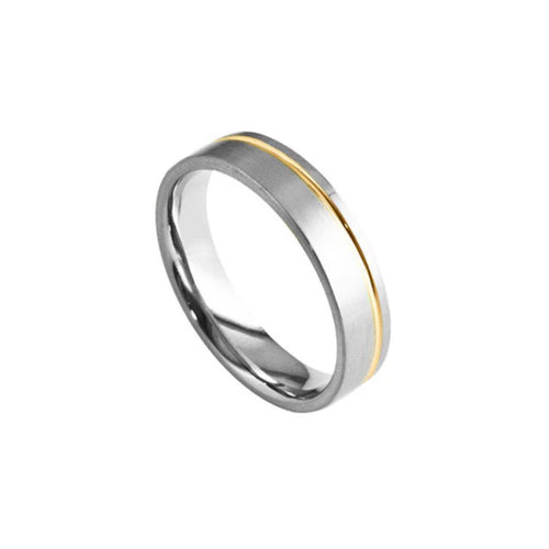 Furrer Jacot Men's Single Groove Wedding Band