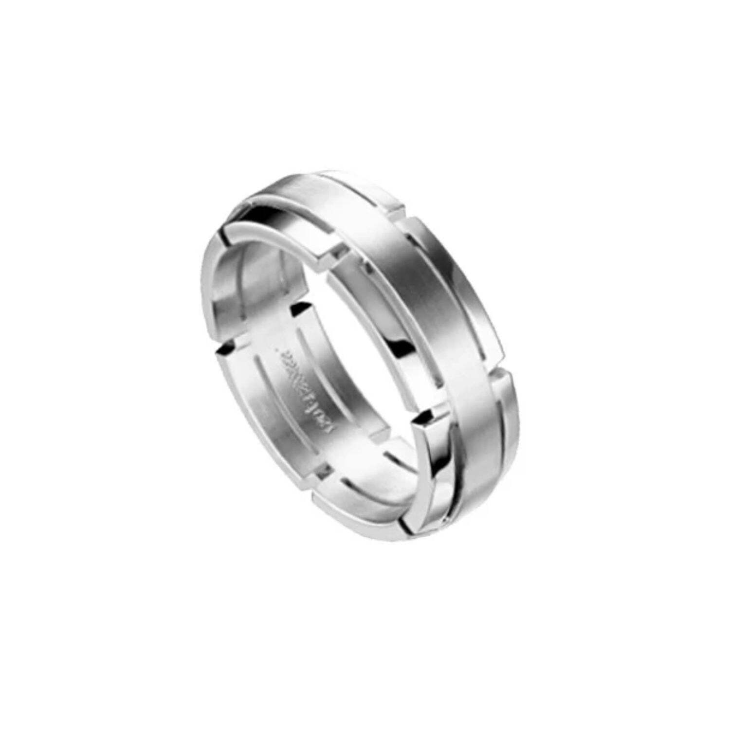 Furrer Jacot Men's Geometric Wedding Band