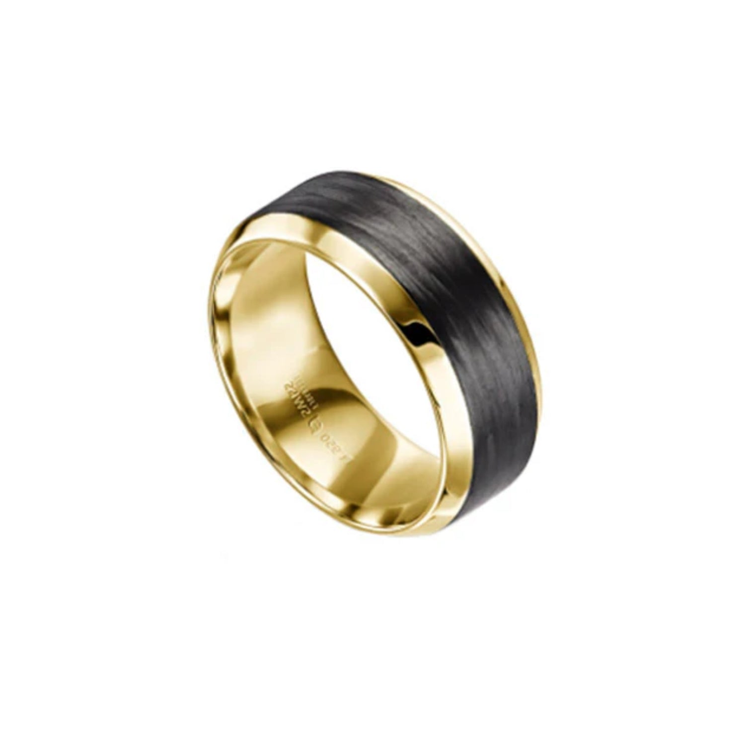 Furrer Jacot Men's Carbon Bevelled Wedding Band