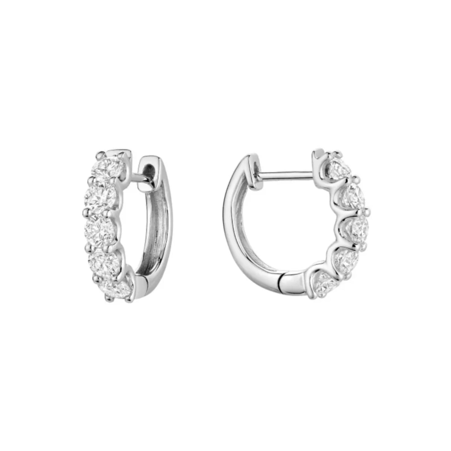 Diamond Huggie Earrings