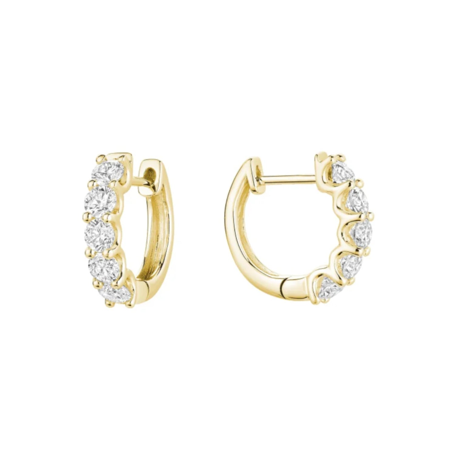 Diamond Huggie Earrings