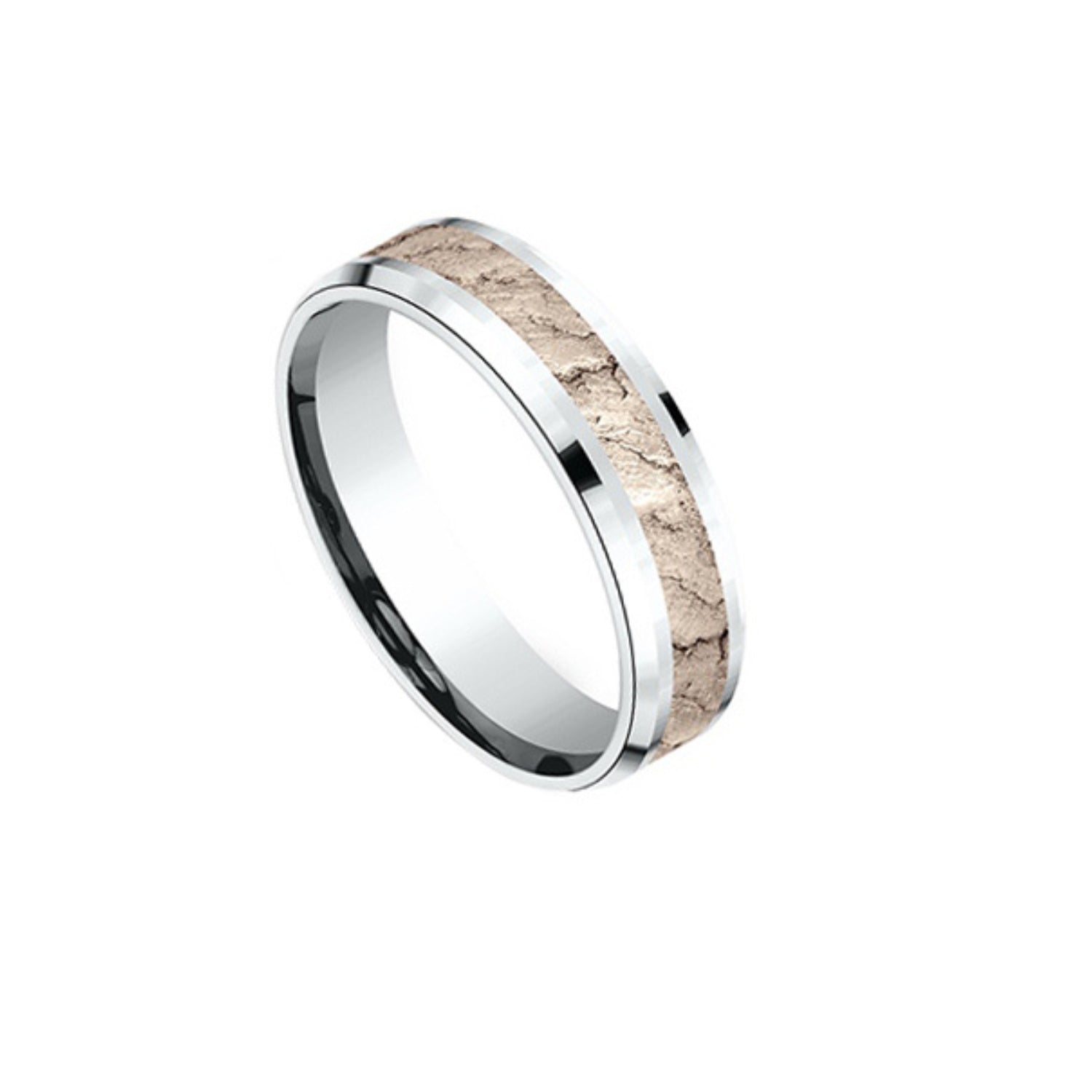 Benchmark Lava Rock Wedding Band