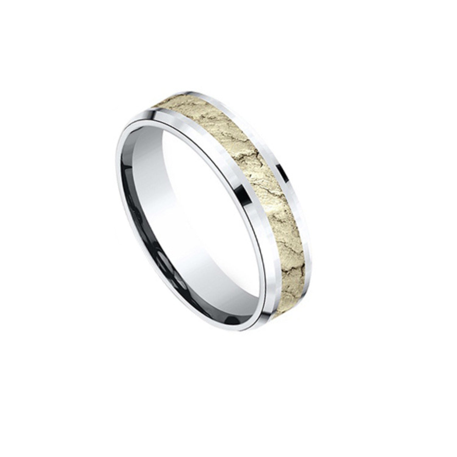 Benchmark Lava Rock Wedding Band