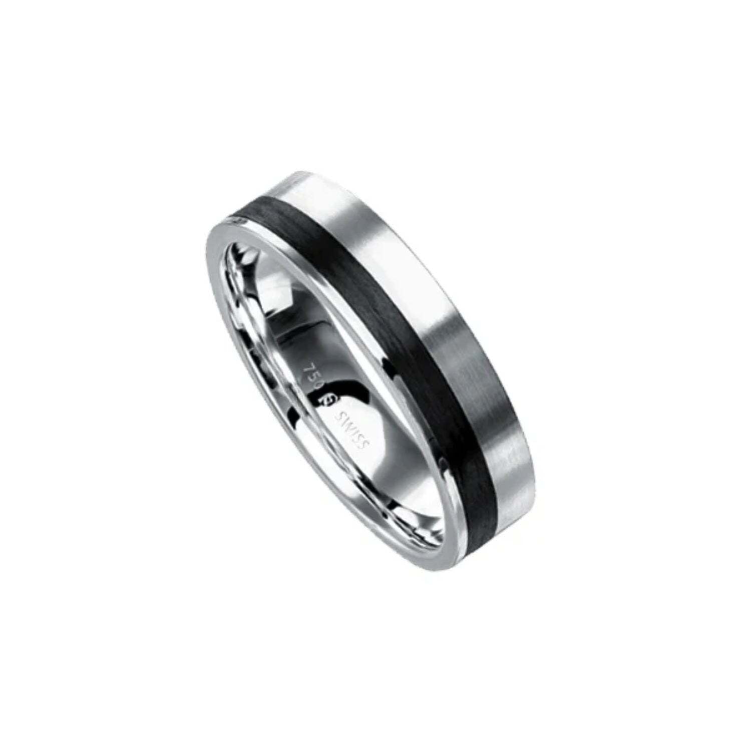 Furrer Jacot Men's Single Carbon Wedding Band
