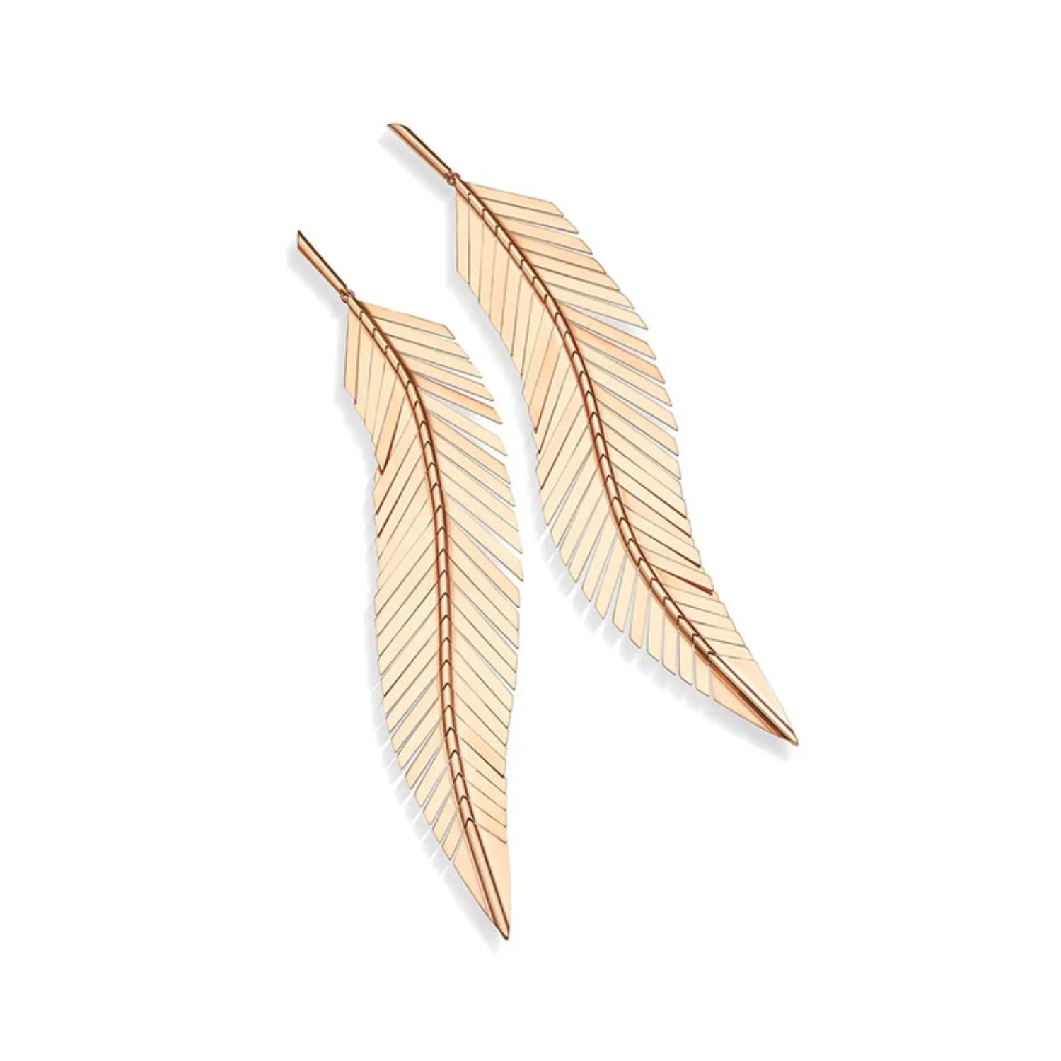 Cadar Design Large Feather Drop Earrings