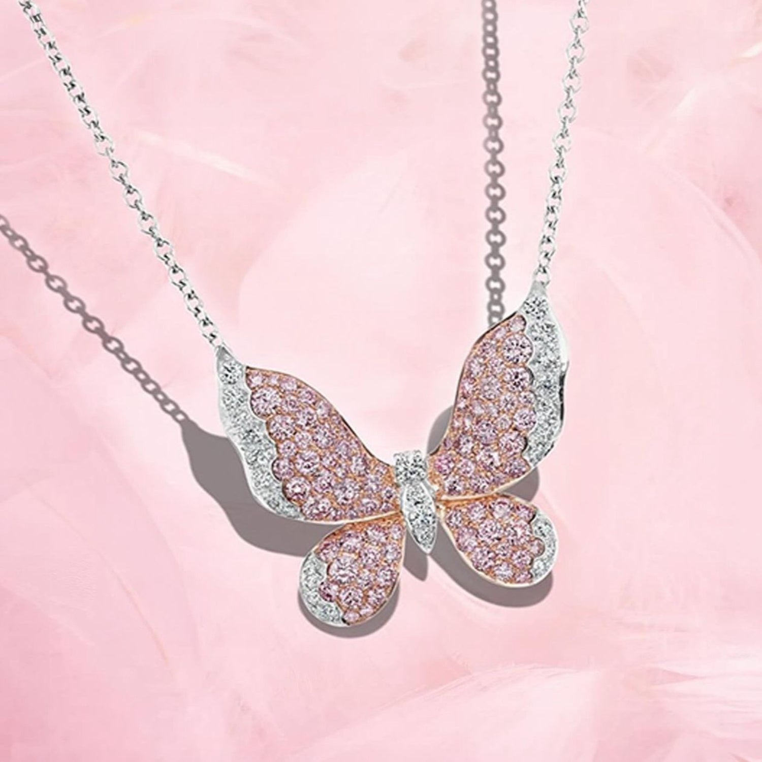 Scott West Butterfly Collection Pink Diamond Pendant