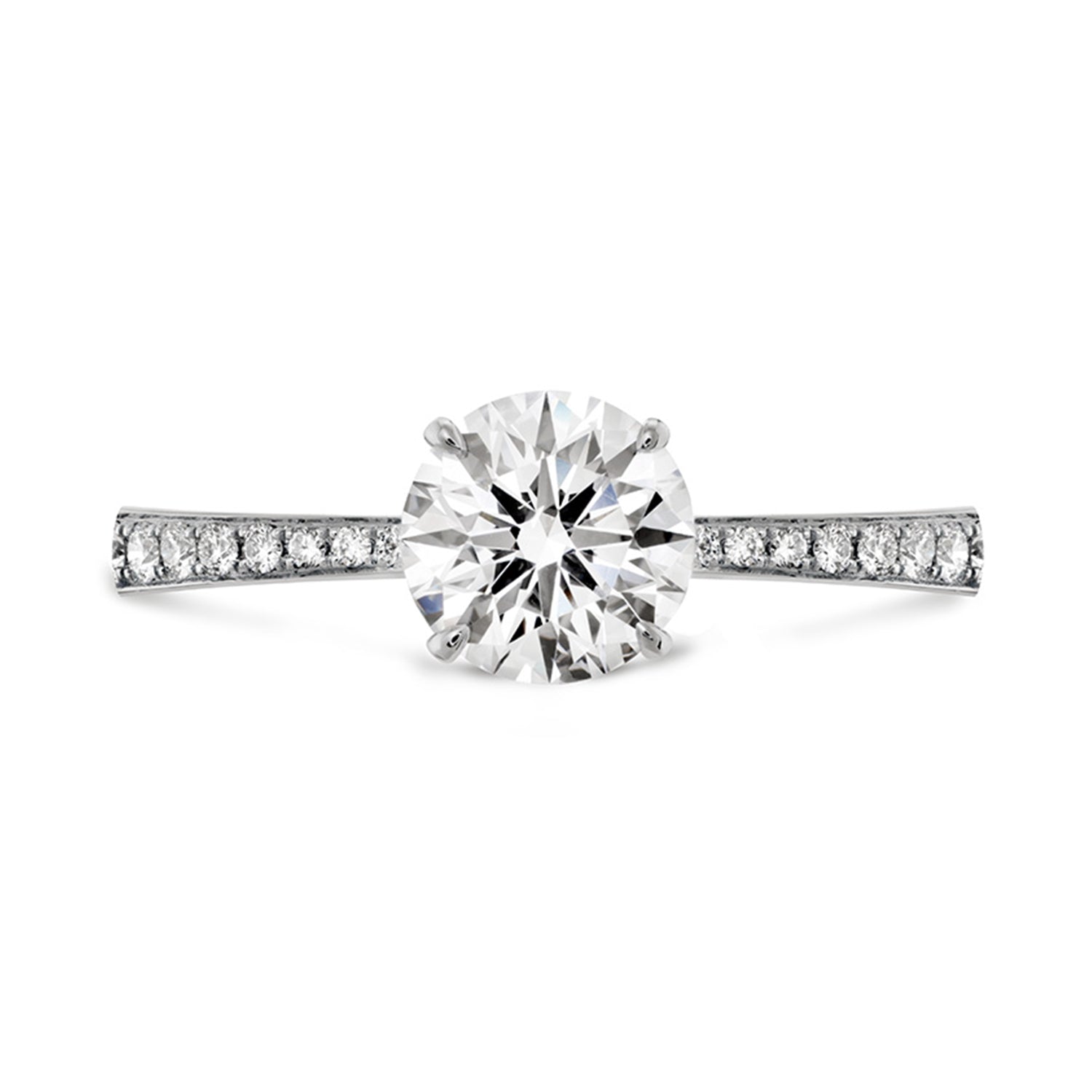 Hearts On Fire Signature Side Diamond Engagement Ring